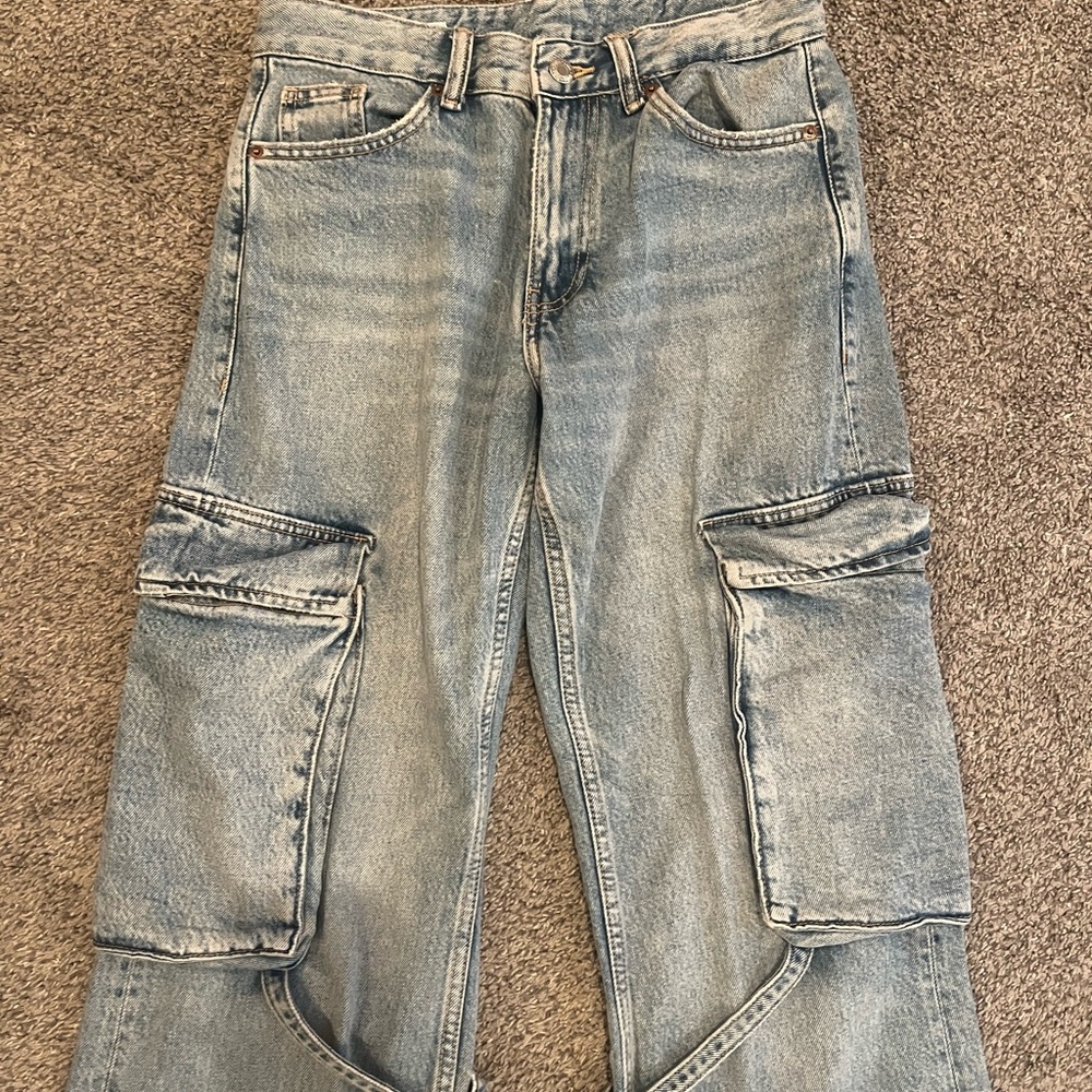 Zara baggy cargo style jeans